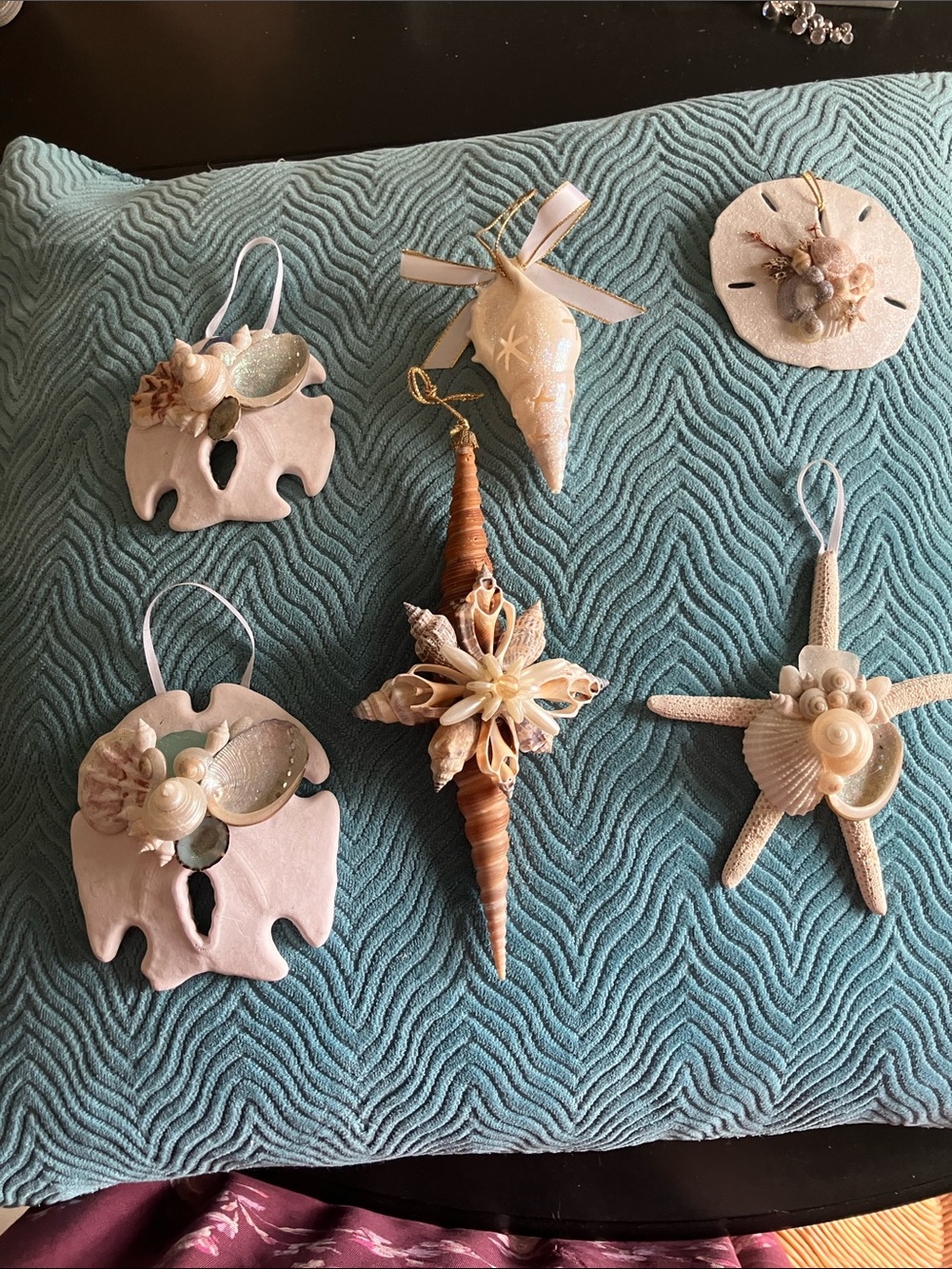 Handmade Seashell Kids Jewelry Ornaments in Cream